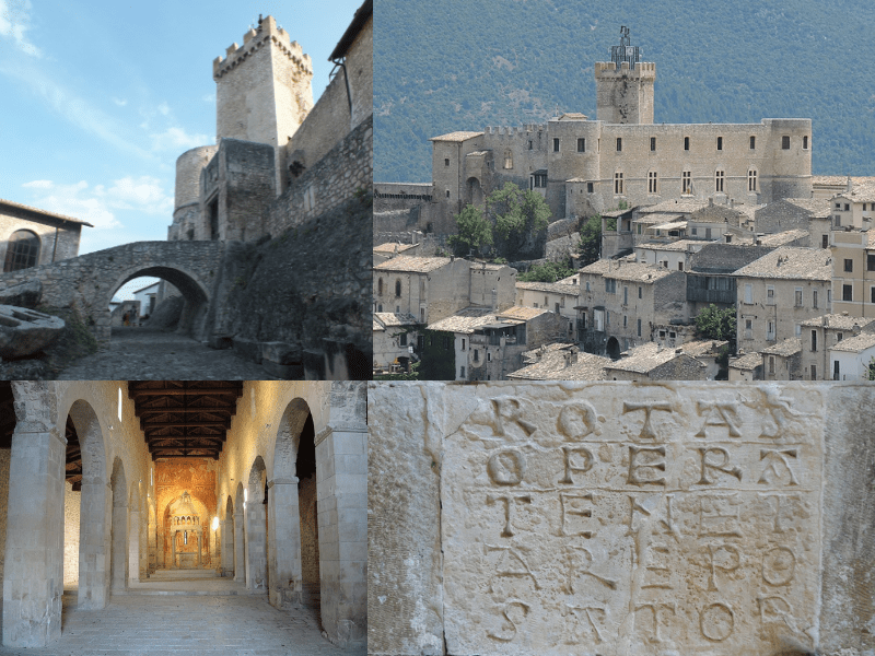 Capestrano: il castello e la chiesa di San Pietro ad Oratorium